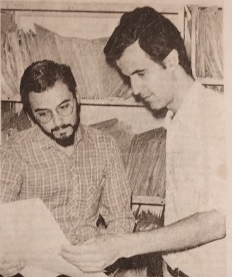 Raúl Silanes and Raúl Lilloy at the "Rajatabla" workshop
