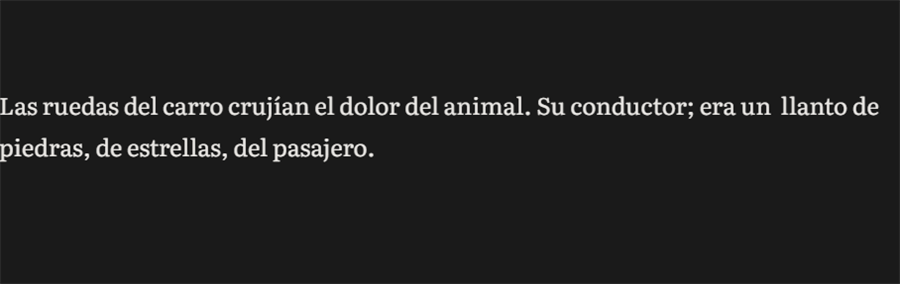 Paragraph mode — full text visible